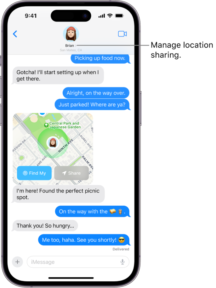 Backdate 1 Share Your Location In Messages On IPhone - Apple Support