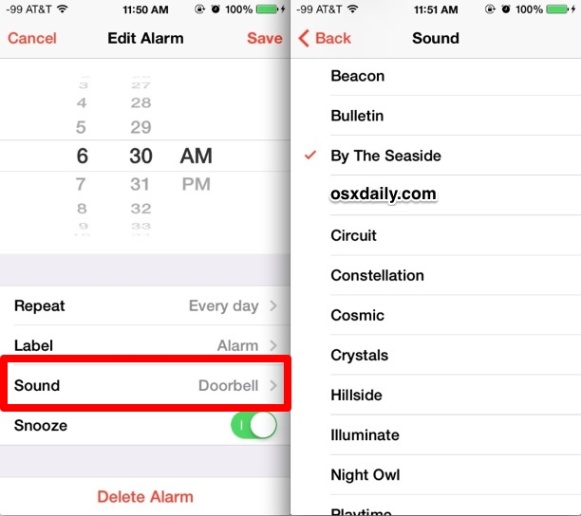 Backdate 5 Change The Alarm Clock Sound On IPhone