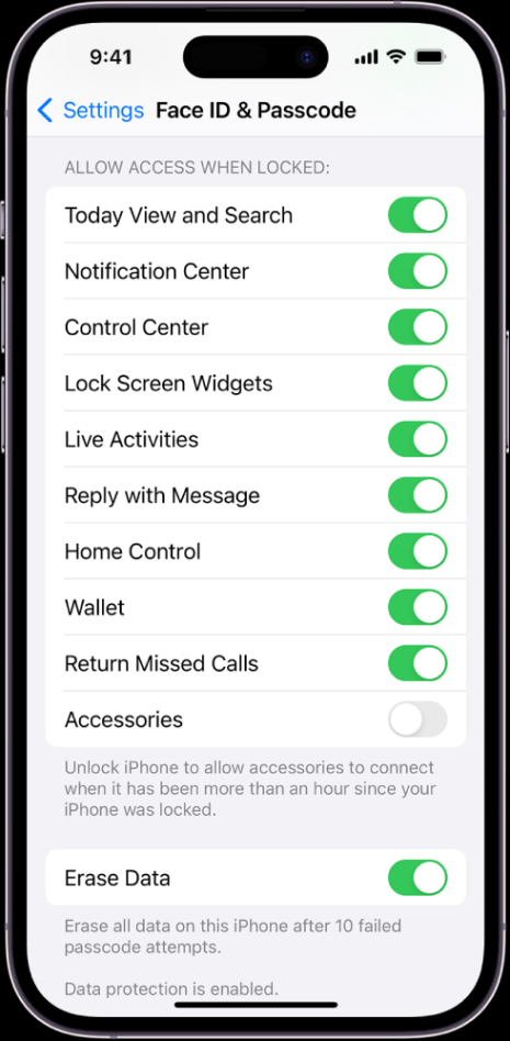 Niche Utama 1 Control Access To Information On The IPhone Lock Screen - Apple